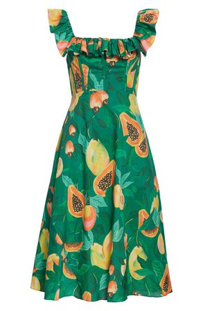 FARM Rio Green Papaya Salad Cotton Dress | Nordstrom