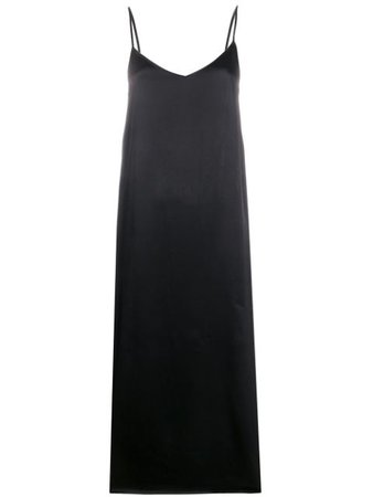 Ganni Satin Slip Dress F4519 Black | Farfetch