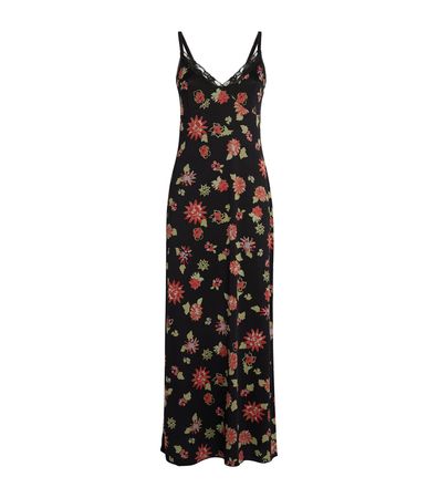 Womens MAX&Co. black Floral Print Slip Maxi Dress | Harrods # {CountryCode}