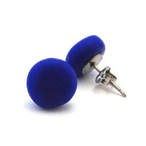 Polymer Stud Earrings - Basic Range - Ultramarine Blue - On A Whim Designs