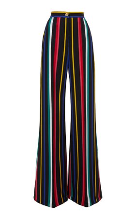 Wide-Leg Striped Cady Trousers by Elie Saab | Moda Operandi