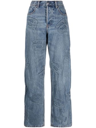 Alexander Wang Embellished wide-leg Jeans - Farfetch