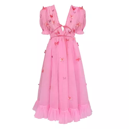 Pink Butterfly Dress – Lirika Matoshi