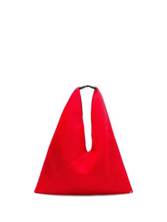 Red Mm6 Maison Margiela Triangle Handle Tote Bag | Farfetch.com