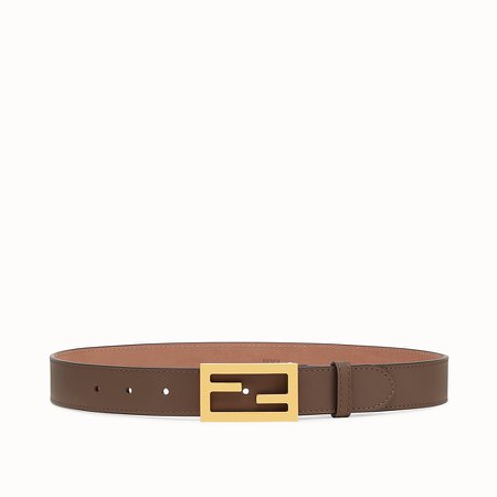 Brown leather belt - BELT | Fendi