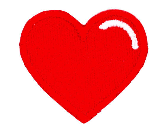 Red Heart Patch PNG