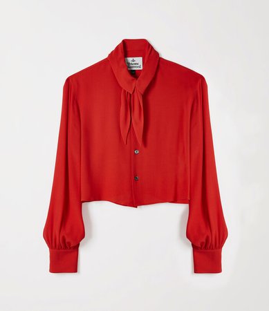 Vivienne Westwood Clothing | Shirts And Tops Women | Vivienne Westwood - Hals Cropped Shirt Red