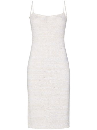 Shop white Bottega Veneta knitted slip dress with Express Delivery - Farfetch