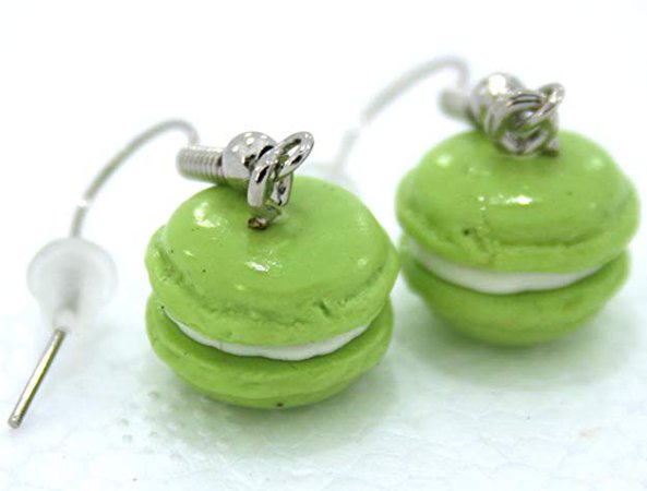 Amazon.com: Polymer Clay Handmade Green Tea Macaroon Earrings: Jewelry