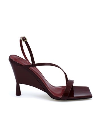 GIA/RHW Rosie Patent Wedge Slingback Sandals | Neiman Marcus