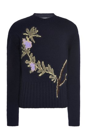 La Maille Romarion Intarsia Wool-Blend Sweater by Jacquemus | Moda Operandi