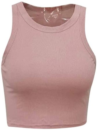 Women Basic Ribbed Knit Tie Dye Tank Top Crew Neck Sleeveless Crop Top Y2K Summer Camisole Vest Top at Amazon Women’s Clothing store