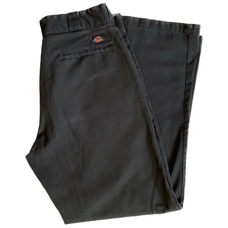 Dickies Men's Grey and Black Trousers | Depop