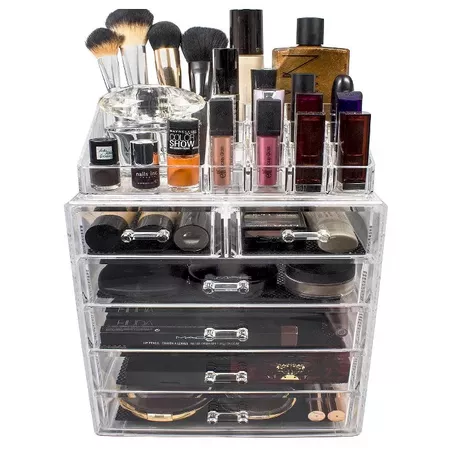 Sorbus Cosmetic Makeup And Jewelry Storage Case Display - Spacious Design (4 Large - 2 Small Drawers) : Target