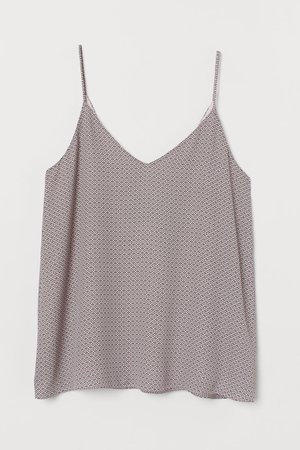 V-neck strappy top - Dusky pink/Patterned - Ladies | H&M IE