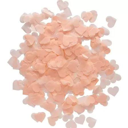 Peach Tissue Paper Heart Confetti Wedding Table Scatters - Online Party Supplies