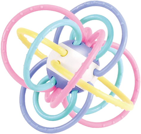 pastel teether rattle