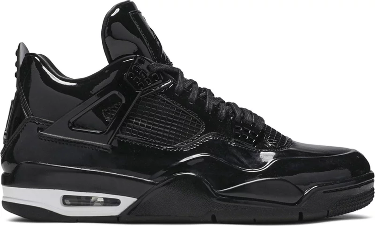2015 Air Jordan 4 Retro 11Lab4 'Black Patent Leather' sneakers $250