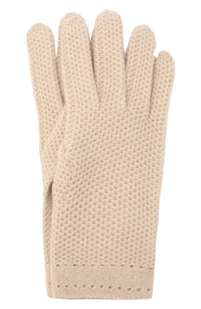 Женские светло-бежевые кашемировые перчатки INVERNI — купить за 12750 руб. в интернет-магазине ЦУМ, арт. 2576GU