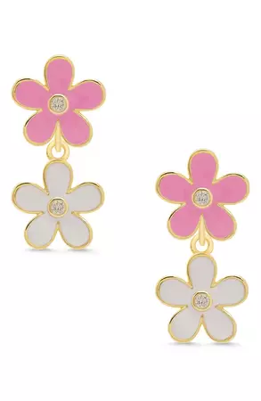 Lily Nily Kids' Double Floral Drop Earrings | Nordstrom