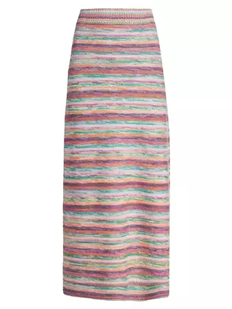 Shop Chloé Striped Wool Maxi Skirt | Saks Fifth Avenue