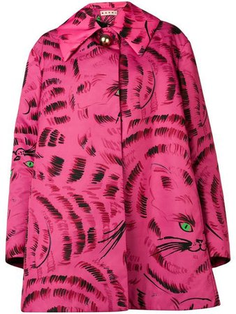 Marni kitten print swing coat $1,675 - Buy Online AW18 - Quick Shipping, Price