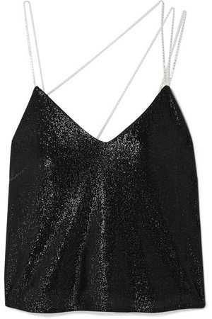 Michelle Mason | Crystal-embellished Lurex camisole | NET-A-PORTER.COM
