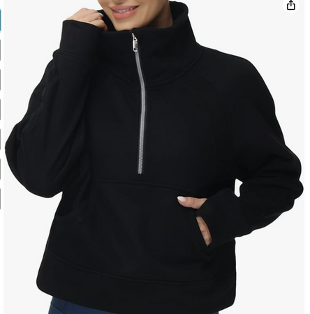 Amazon Lulu Dupe Sweatshirt Black