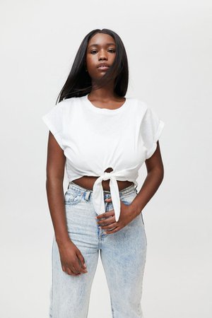 BDG Chris Tie-Front Tee | Urban Outfitters