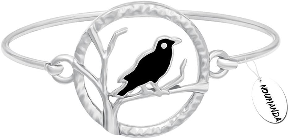 Amazon.com: NOUMANDA Fashion Metal Crow 3 Color Bracelet for Female Jewelry (silver): Clothing, Shoes & Jewelry
