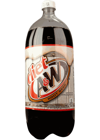 diet a&w a w aw rootbeer two liter plastic