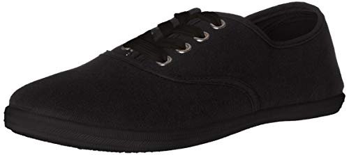 Amazon.com | Easy USA Womens Lace up Canvas Plimsol Sneakers Shoes | Fashion Sneakers