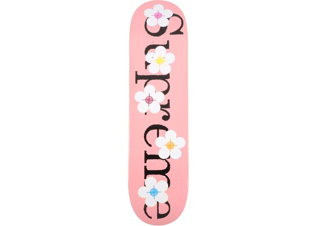 Supreme Supreme Flowers Skateboard Deck Pink - SS17