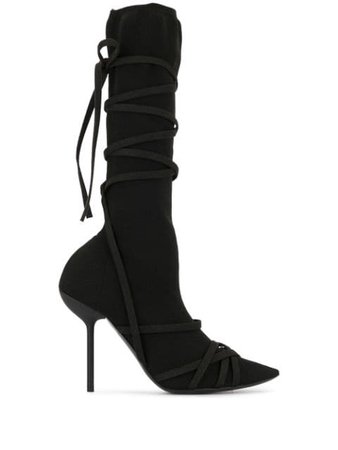 Unravel Project Strappy Knee-High Boots UWIA053E193270011000 Black | Farfetch