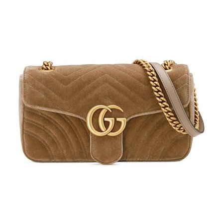 Gucci Gg Marmont Velvet Shoulder Bag | Nudevotion