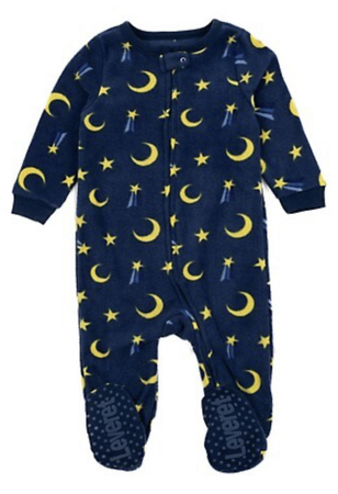 Leveret Kids Footed Fleece Pajama Moon