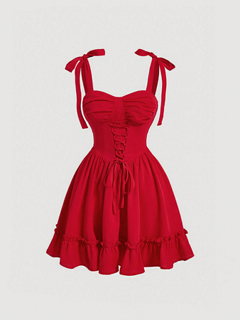 shein red dress