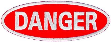 Amazon.com: Graphic Dust Danger Iron On Embroidered Patch Sign Logo Applique Biker Motorcycle Jean Jacket Radiation Biohazard Warning