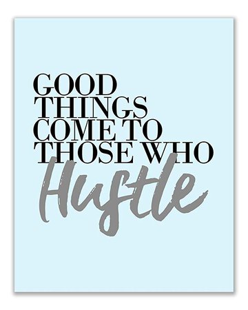 Amazon.com: Inspirational Fashion Prints - Set of 6 8x10 Blue and Silver Office Poster Wall Art Quotes: Posters & Prints