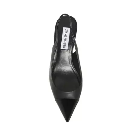 KLING Black Leather Slingback Pump | Women's Heels – Steve Madden