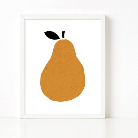 Le poire print wall art Pear printable Pear poster fruit | Etsy
