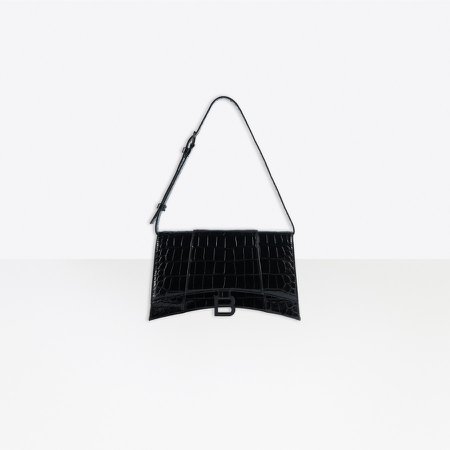 Hourglass Sling Bag Shoulder Bag Black for Women | Balenciaga