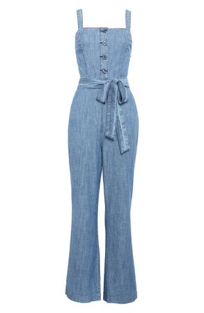 Rachel Parcell Sleeveless Chambray Jumpsuit (Nordstrom Exclusive) | Nordstrom