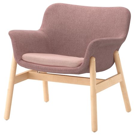 VEDBO Armchair, Gunnared light brown-pink, Height including back cushions: 29 1/2" - IKEA