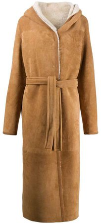 Liska Teddy hooded longline coat