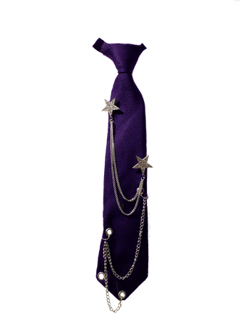 purple decorated tie