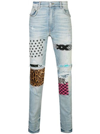 Amiri patched slim jeans $903 - Buy Online SS19 - Quick Shipping, Price