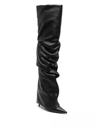 Alexandre Vauthier 105mm thigh-high Leather Boots - Farfetch