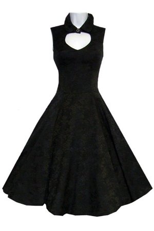 Black Brocade Gothic Dress by Hearts & Roses | Ladies Gothic