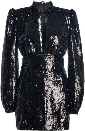 Dundas Lace-Detailed Sequined Mini Dress